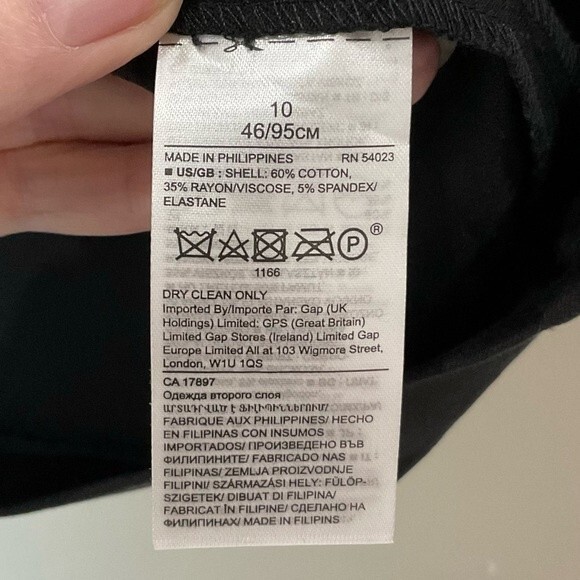 Banana Republic Black Pencil Skirt Bi-Stretch Wrap Front Sz 10 Side Zip - Picture 3 of 4